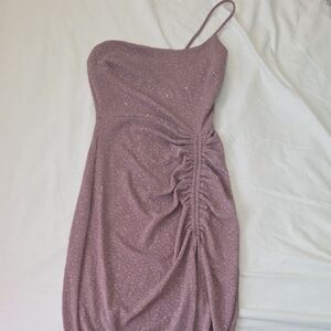 Windsor One Shoulder Mauve Dress